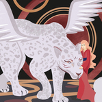 Девушка и барс