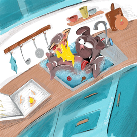 Мопс и пицца 