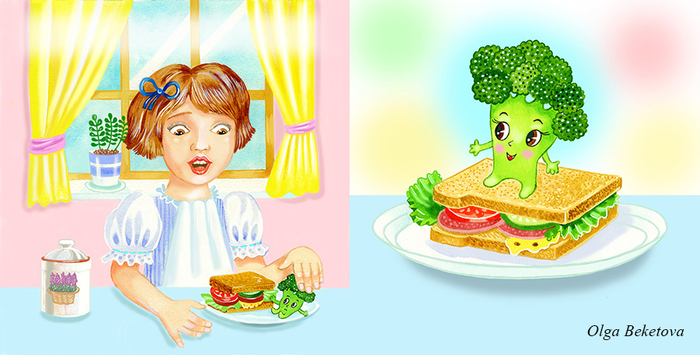 Разворот Greeny, the baby broccoli