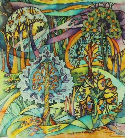 Всему своё время. (батик)