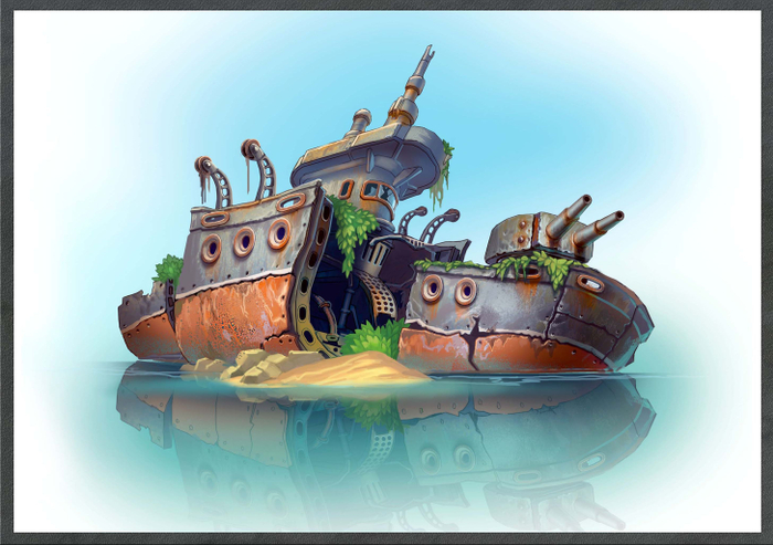 Мультяшная серия - кораблик.