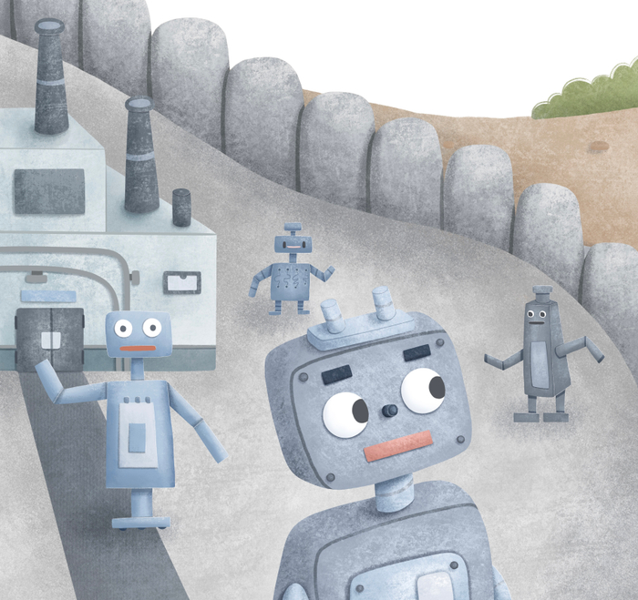 Иллюстрация к книге про робота