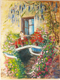 Балкон с цветами