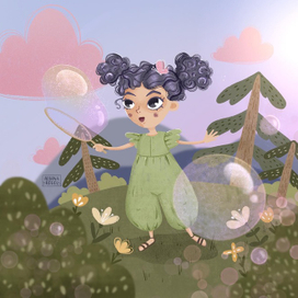 Девочка с пузырями