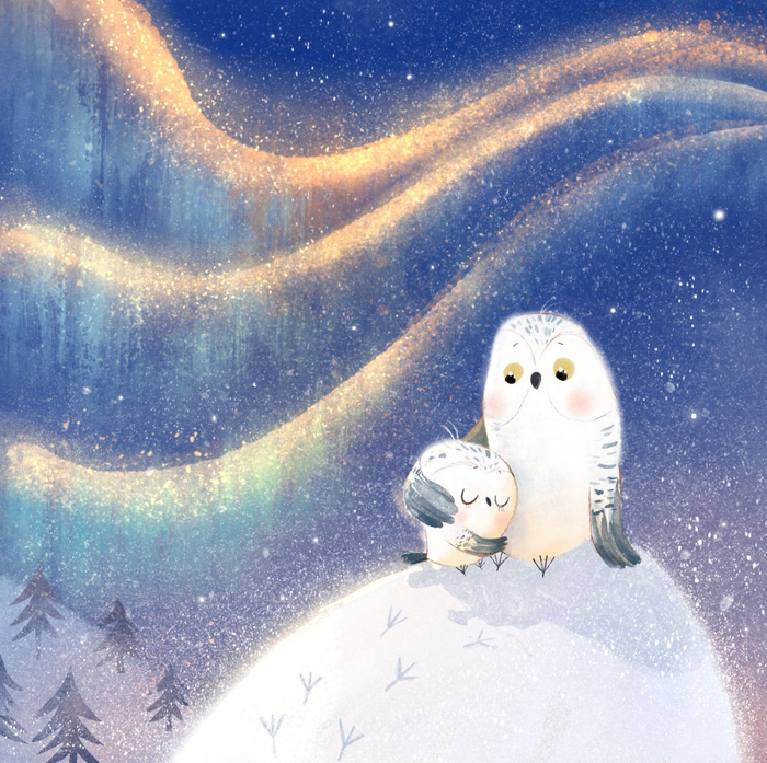 Совушка Соня и северное сияние 