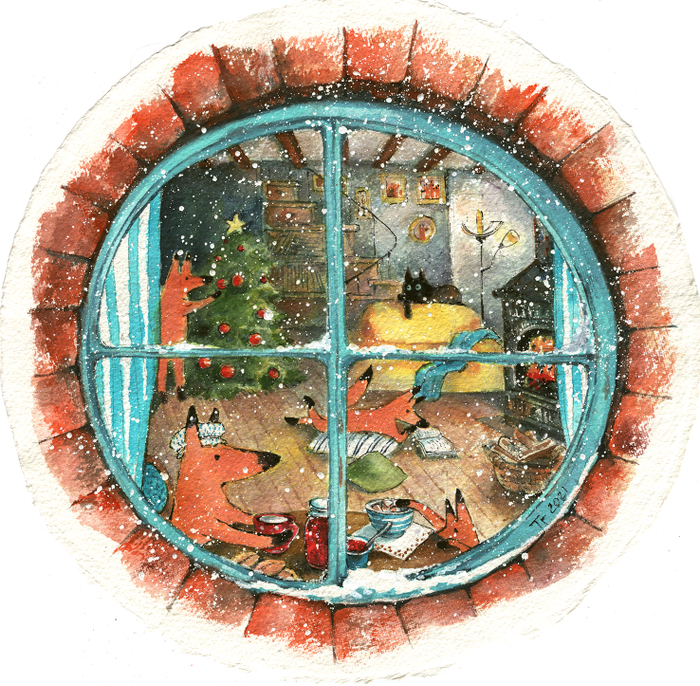 Лис нарядил ёлку