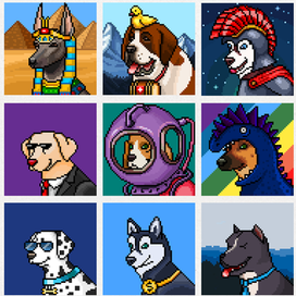 Пиксельные собаки для NTF