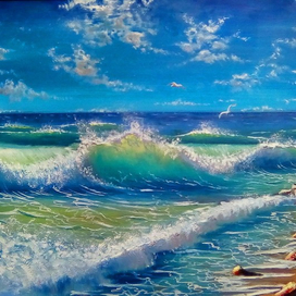 Волна в солнечный день