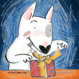 подготовка к новому году бультерьер подарок