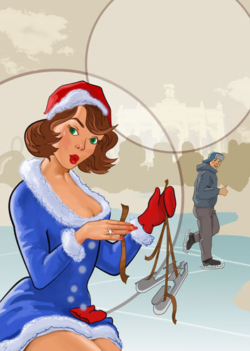 На катке январь Пин-Ап