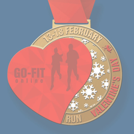 медаль- забег на день св.валентина