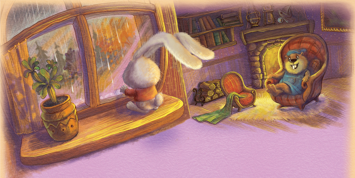 6. Иллюстрация к книге Е. Матюшкиной "Мой милый Медвежик. Хорошо там, где ты есть"