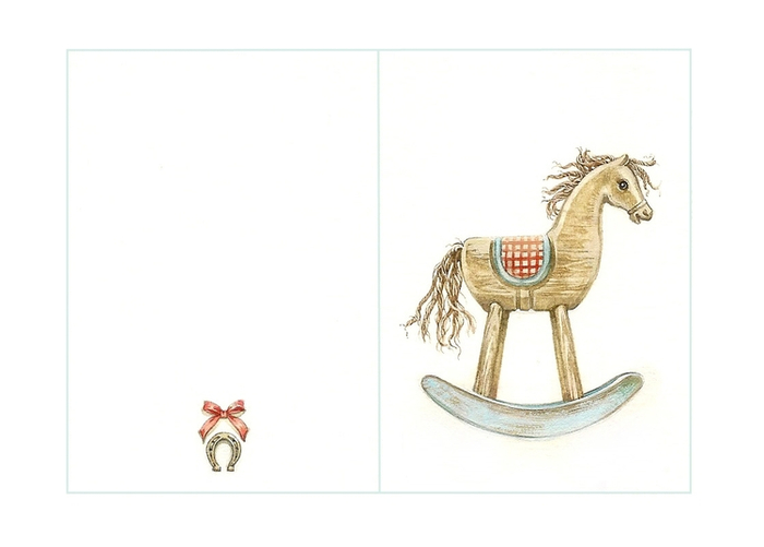 Деревянная лошадка-открыточка)