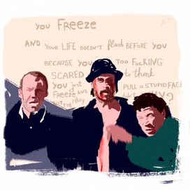 Цифровые скетчи по мотивам фильма "Большой куш" 