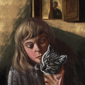 Девушка с кошкой
