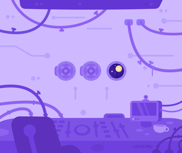 Фон (внутри космического корабля) для Uchi.ru