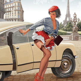 Француженка в стиле Пин-ап 