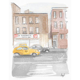 Снежные улицы Нью-Йорка