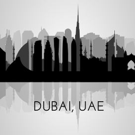 Иллюстрация города Дубаи