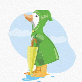 утенок после дождя