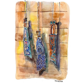 Пленэрная зарисовка прялок. Город Вельск