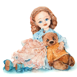 Акварельная куколка 