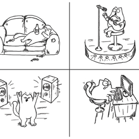 Принт на майку с котом Саймона 