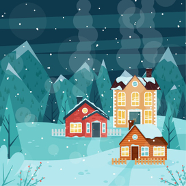 Зимний вечер.