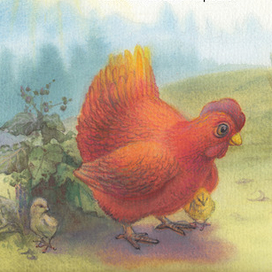 Курочка с цыплятами