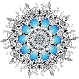 Мандала с камнями