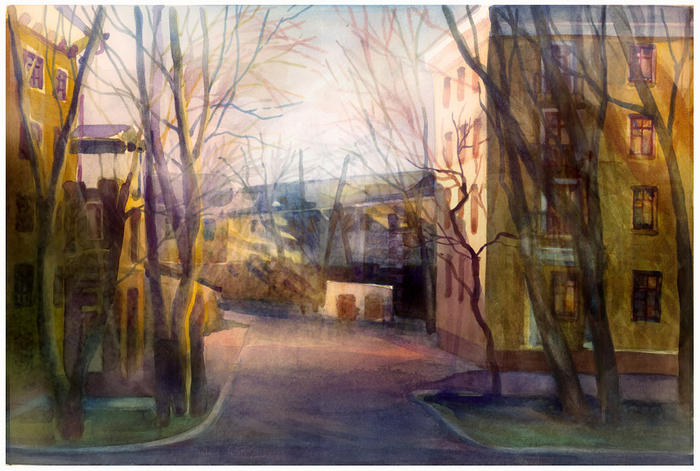 Утро в городе.