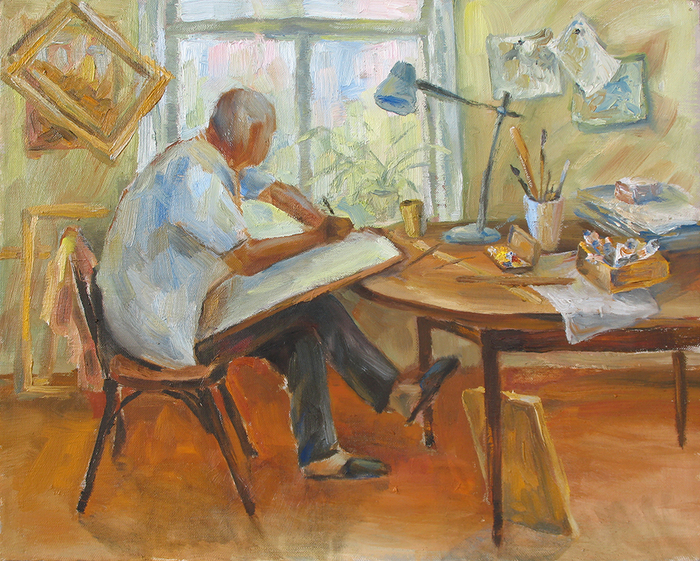 Художник за работой