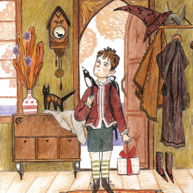 Ровно в 6 часов он собрался в путь.