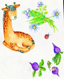 спящий жирафик