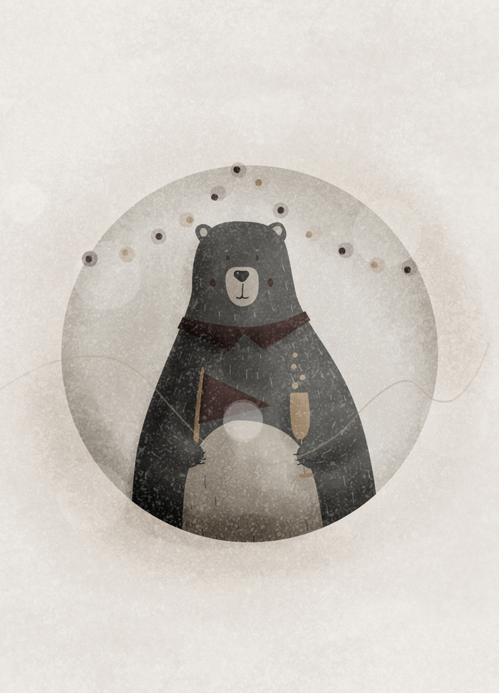 праздничный мишка