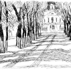 Зарисовка в усадьба Середниково .