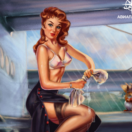 Календарь в стиле Пин Ап. Сентябрь