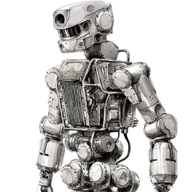 Робот Фёдор, натурная зарисовка