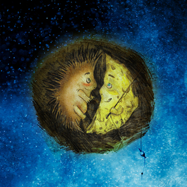 Ежик и Луна