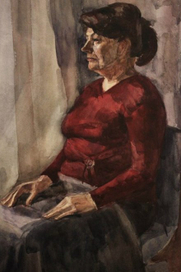 Женщина в бардовом