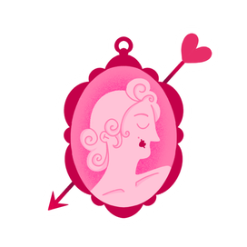 стрела купидона | стикер ко дню святого валентина 