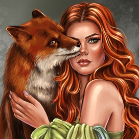 Девушка с лисой