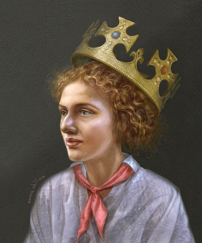 Спереди-пионерка!