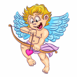 Cute cartoon cupid.
