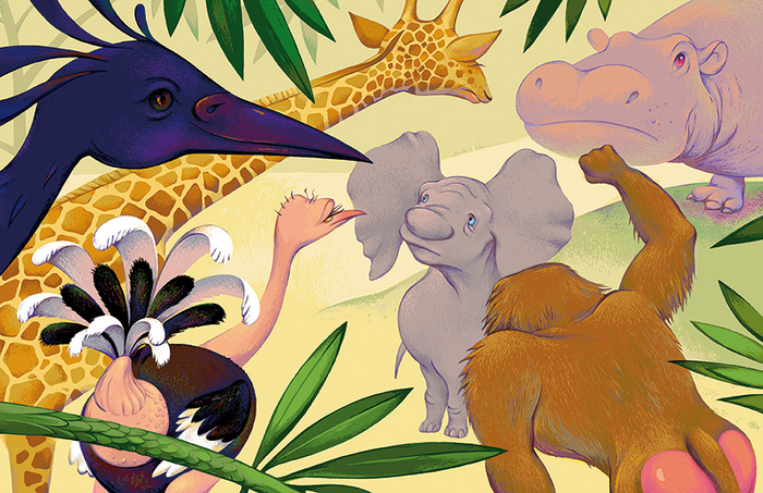 Любопытный слонёнок