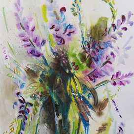 Букет с люпинами 