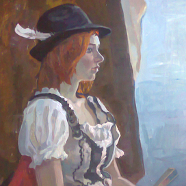 Девушка с веером