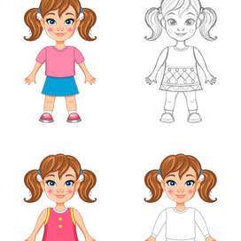 Kid Girl casual character