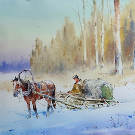 Сюжет с санями.