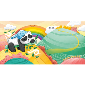 Книжный разворот для детской книжки со стихами для сна